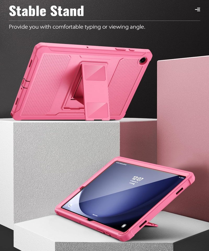 MoKo Case Fit Galaxy Tab A11+ Plus/A9+ 11-Inch 2025/2023, Shockproof Full Body Rugged Stand Back Cover with Built-in Screen Protector for Galaxy Tab A11+/A9 Plus Tablet, Conch Shell - Image 5